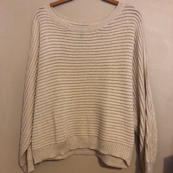 Off the shoulder tan sweater - Picture 2 of 2